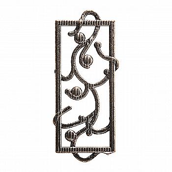 Набір металевих підвісок Квіткова рамка 14*40мм, 10шт