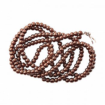 Намистини cкляні перлинні A050-A01-Ball-B1, 3 мм, D037-світло-коричневий