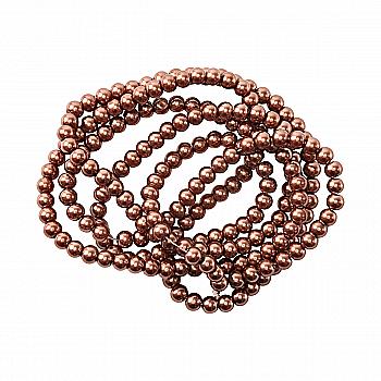 Намистини cкляні перлинні A050-A01-Ball-B1, 3 мм, D038-коричневий