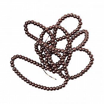 Намистини cкляні перлинні A050-A01-Ball-B1, 3 мм, D039-темно-коричневий