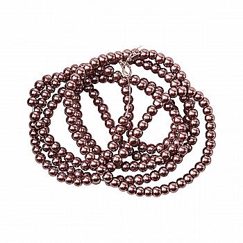 Намистини cкляні перлинні A050-A01-Ball-B1, 3 мм, D045-світло-тауповий