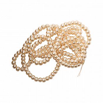 Намистини cкляні перлинні A050-A01-Ball-B1, 3 мм, D062-кремово-рожевий