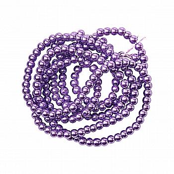 Намистини cкляні перлинні A050-A01-Ball-B1, 3 мм, D156-лавандовий