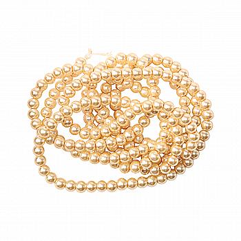 Намистини cкляні перлинні A050-A01-Ball-B1, 4 мм, D011-шампань