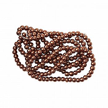 Намистини cкляні перлинні A050-A01-Ball-B1, 4 мм, D038-коричневий