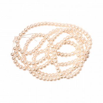 Намистини cкляні перлинні A050-A01-Ball-B1, 4 мм, D061-рожева вода