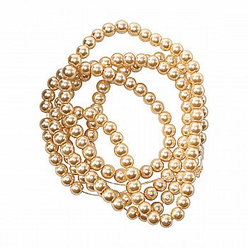 Намистини cкляні перлинні A050-A01-Ball-B1, 6 мм, D011-шампань