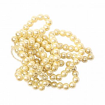 Намистини cкляні перлинні A050-A01-Ball-B1, 6 мм, D016-ванільно-жовтий