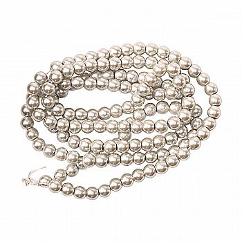 Намистини cкляні перлинні A050-A01-Ball-B1, 6 мм, D050-світло-сірий