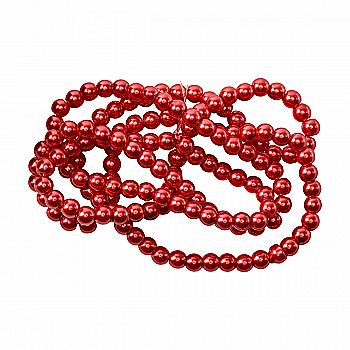 Намистини cкляні перлинні A050-A01-Ball-B1, 6 мм, D086-червоний