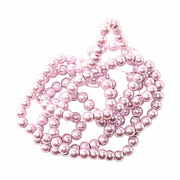 Намистини cкляні перлинні A050-A01-Ball-B1, 6 мм, D151-ліловий