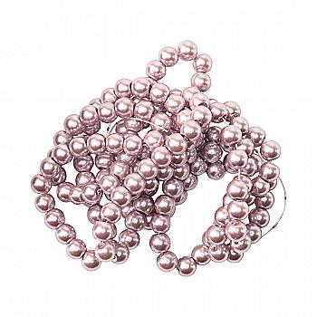 Намистини cкляні перлинні A050-A01-Ball-B1, 6 мм, D152-гліциновий