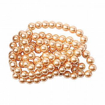 Намистини cкляні перлинні A050-A01-Ball-B1, 8 мм, D010-крем-брюле