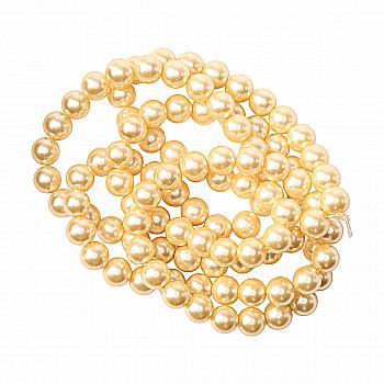 Намистини cкляні перлинні A050-A01-Ball-B1, 8 мм, D011-шампань