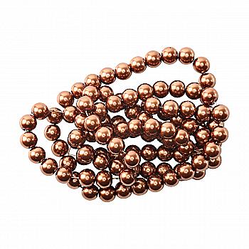 Намистини cкляні перлинні A050-A01-Ball-B1, 8 мм, D037-світло-коричневий