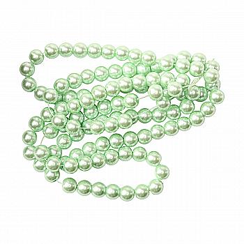 Намистини cкляні перлинні A050-A01-Ball-B1, 8 мм, D116-м’ятний