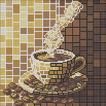 Набір з алмазною мозаїкою "Вітраж. Кава" 30*30 см, AMO8327 ТМ "Ідейка"