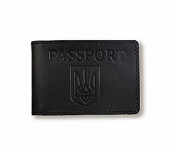 Обкладинка для ID-картки PASSPORT з гербом (чорна, чисте тиснення), IDAG1EE