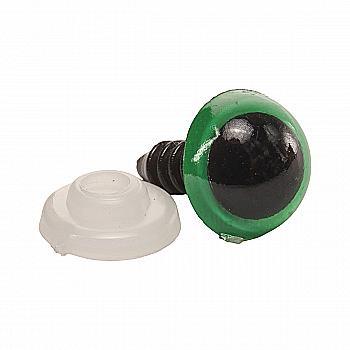 Оченята зелені 12 мм, пластик, уп/2 шт