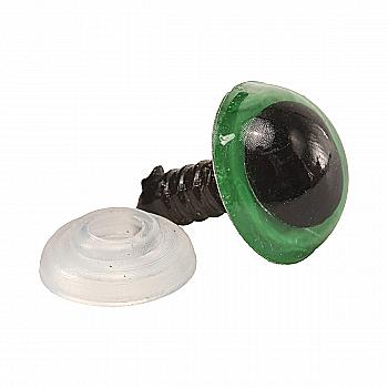 Оченята зелені 14 мм, пластик, уп/2 шт