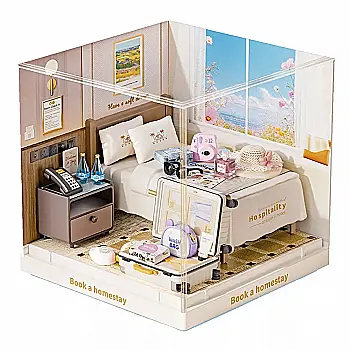 Конструктор-румбокс MINI HOUSE серии "Интерьер Мини" – Гостиничный Номер, 8038