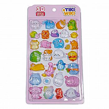 Набір 3D-наліпок TIKI WIKI серії "Crystal" – Тікі Милі Тваринки, 51369