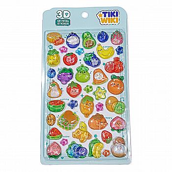 Набір 3D-наліпок TIKI WIKI серії "Crystal" – Тікі Фрукти, 51367