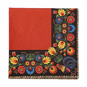 Декупажні серветки "Петриківка", бордо, МАКІ