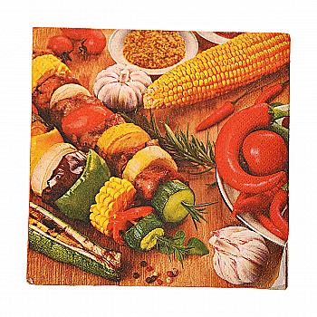 Декупажні серветки "Овочі №5", 33*33 см, 18,5 г/м2, 1шт, МАКІ