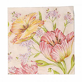 Декупажні серветки "Квіти №5", 33*33 см, МАКІ