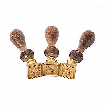 Штамп латун. квадратний + Ручка-тримач древ’яна, 910/26/B ТМ "Rubinato"