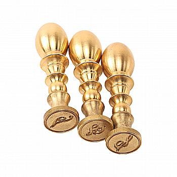 Штамп латун. круглий d=12 мм + Ручка-тримач древ’яна, ESP/947/26 ТМ "Rubinato"