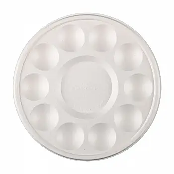 Бамбуковая био-раскладная палитра (d:18.7см.), 10 лунок, 10 шт в упак., Sinoart