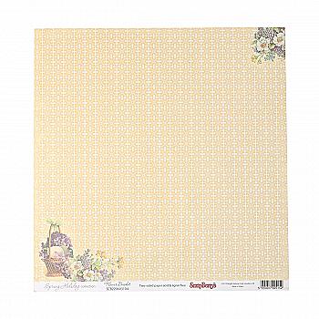 Папір для скрапбукiнгу Весняне Свято Кошик з квітами
