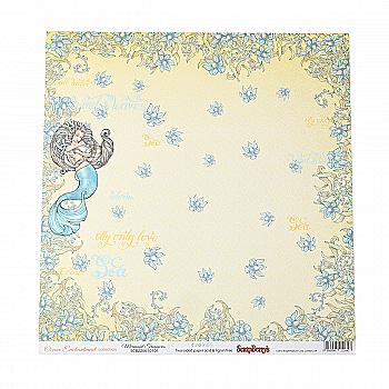 Папір д/скрапбукінгу 30,5*30,5 см 190 гр/м двосторон. Казки моря Пісня русалок