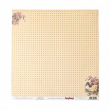 Папір для скрапбукінгу 30,5*30,5 см 180 гр/м двост. Весняне свято. Світле свято