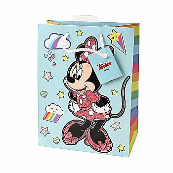 Пакет подарунковий паперовий "Minnie Rainbows make me Smile" M 17,5*9,8*22,9 см, BG-06945-M