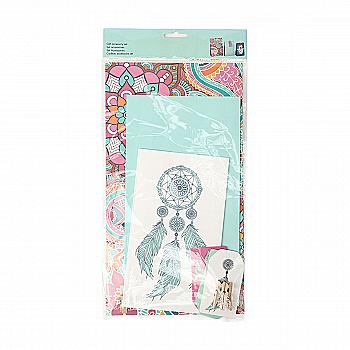 Набір пакетів подарункових паперових "Bohemian Spirit" з тегами (3 шт.), BG-06690-AS