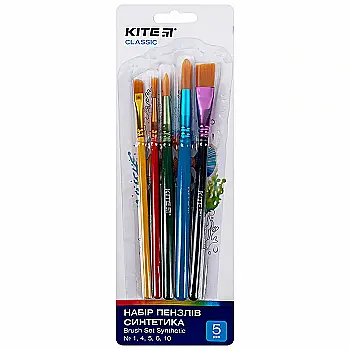 Набор из 5-ти кистей синтетика, K-332, Kite Classic