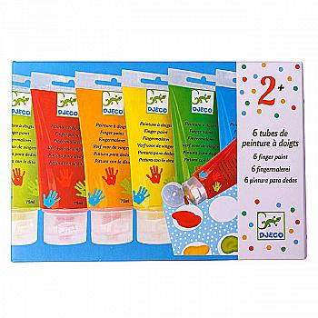 Фарби пальчикові, набір 6 шт DJECO, DJ08860