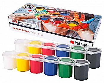 Фарба пальчикова 25 мл 12 кольорів, RP12