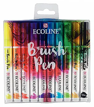Набор кистей-ручек Ecoline Brushpen, 10шт, Royal Talens