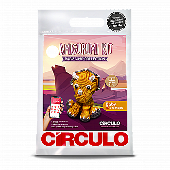 Набор для вязания крючком  DINO Triceratops