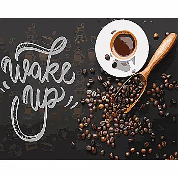 Картина по номерам 40*50 см "Wake up Strateg" на черном фоне, AH1171-19, ТМ "Strateg"