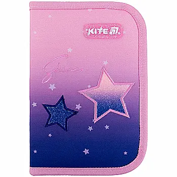 Пенал Kite 1 отделение, 2 отворота, с наполнением 622H Sparkling, K25-622H-1
