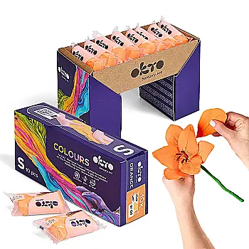 Повітряна глина Colours S,  W09 Помаранчевий, TM OKTO, 10023