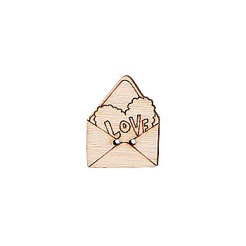 Пуговка "Лист Love", 001179 ArtBober