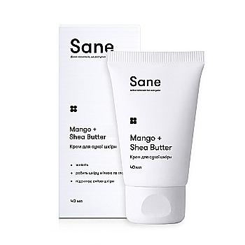 Крем для сухой кожи лица с маслом манго + ши "Sane"
