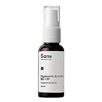 Сыворотка для лица с гиалуроновой кислотой и витаминами B5 РР "Sane", ТМ "Мони"