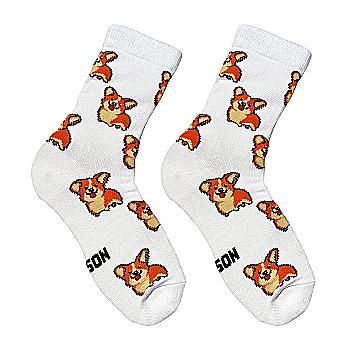 Шкарпетки Дитячі "Коргі" - 4-6р, corgiwhite4y